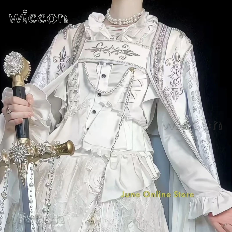 

Original Ouji Jirai kei Lolita Long Dress Cape Gothic Outfits Rococo Queen Princedisfraz anime déguisement