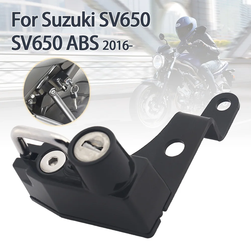 For SUZUKI SV650 SV 650 ABS Helmet Lock Kit Motorcycle Helmets Security Anti-Theft Lock Rust-Proof Sturdy Aluminum Accessories
