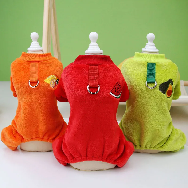 

Dog Clothes Winter Fleece Pajamas Jumpsuit For Small Medium Dogs Chihuahua Yorkie Pet Bodysuit Costumes Puppy Overalls Onesie XS