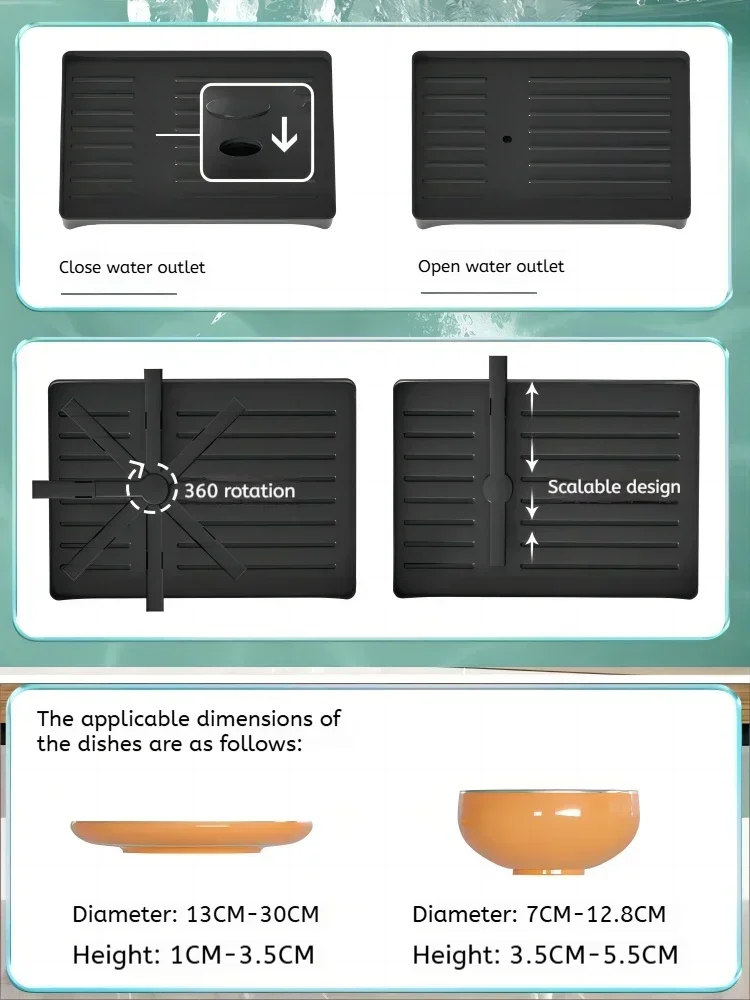 New Home Kitchen Dish Drain Rack Countertop Storage Rack with Cup Knife Holder Multifunctional Dishes Chopsticks Organizer