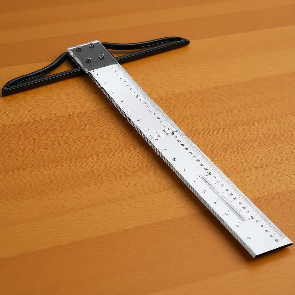 Penggaris 18 Inci Ringan Berbentuk Penggaris untuk Arsitektur Pertukangan Kayu Alat Pengukur Gambar