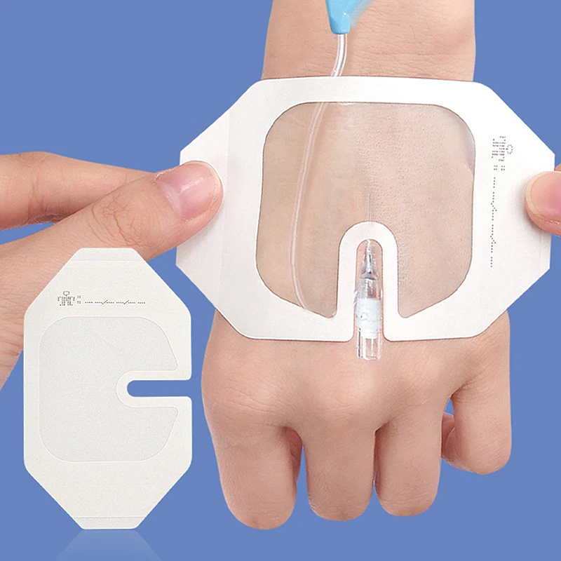 PU Transparent Waterproof Dressing Plaster Patch, 5PCS Octagonal Design, Invisible Catheter Fixation for Retained Application