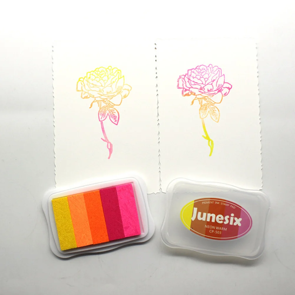 5 Colors Gradient Stamp Pad 3 Colors SR Gradient Inkpad Hand Printed Piece Craft Stamp Pad (Random Color)