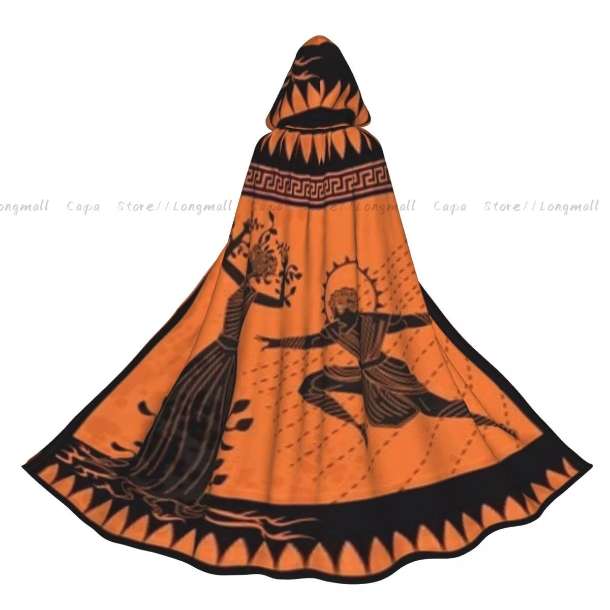 Witch Cloak Daphne Transformation And Apollo Greek Print Halloween Cosplay Costume Unisex Adult Cloak Retro Ages Cape