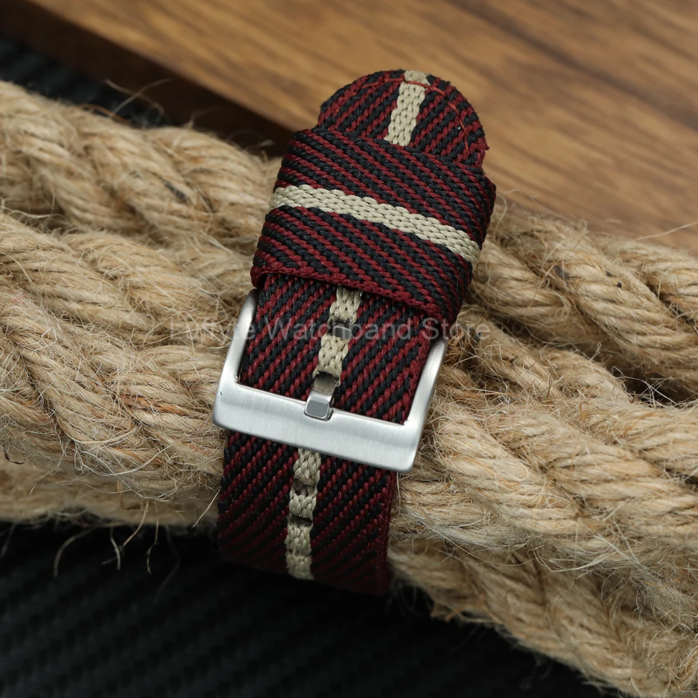 Nylon-Armband 20mm 22mm Ersatzband Edelstahl-Schnalle Schnellverschluss Nylon-Canvas Herren Uhrenarmband Zubehör