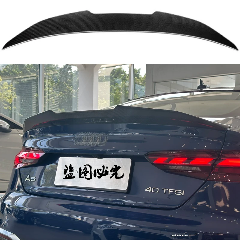 Car Spoiler For Audi A5 S5 RS5 B9 2-4Door Coupe Sportback PSM Style Forged Real Carbon Fiber Trunk Wing 2017 18 19 20 21 22 2023