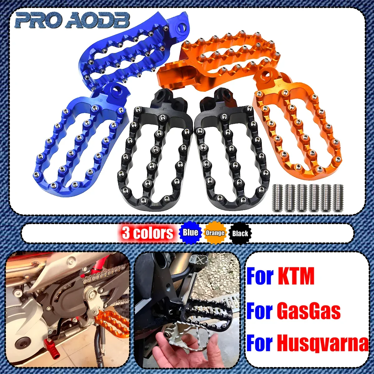 

For KTM Motocross Foot Rest Pegs Footrest Footpeg Adventure Supermoto S T SMC R 690 790 890 950 990 1050 1090 1190 1290