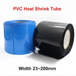 Width 23mm~ 200mm 18650 Lip Battery Pack Wrap PVC Heat Shrink Tube Insulated Film Cable Sleeve Dia 15-127mm lithium Case