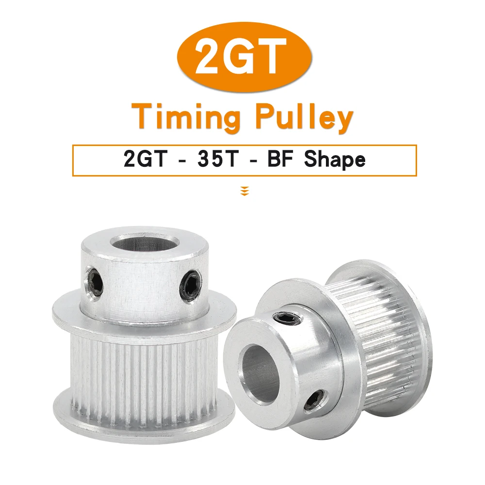 

2GT-35T Timing Pulley Bore Size 5/6/6.35/7/8/10/12 mm Alloy Toothed Pulley Teeth Pitch 2 mm Belt Width 6/10 mm For 3D Printers