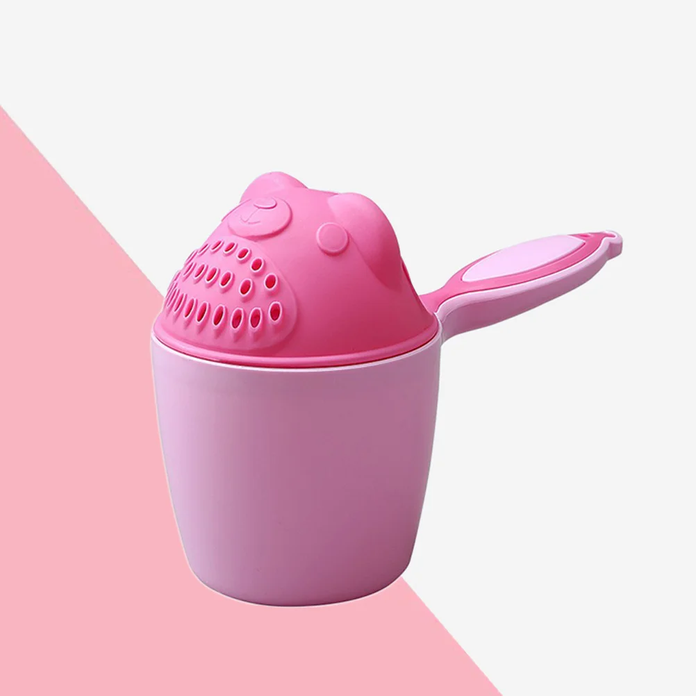 

Baby Shampoo Rinse Cup for Gentle Hair Washing with Eye Protection Cute Cartoon Design Bathing Tool for Kids Flower Watering Use
