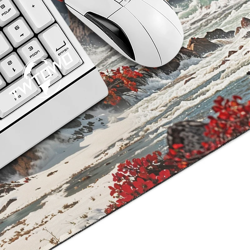 Anime Sakura Flower Cherry Blossom printon demand Computer HD Home Mousepad XXL keyboard pad Non-Slip Soft Carpet Computer