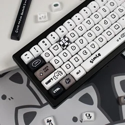 Personalized Cute Cats and Puppies Keycaps MOA Height PBT Thermal Sublimation Full Set Keycap For 64/104/108 Mechanical keyboard