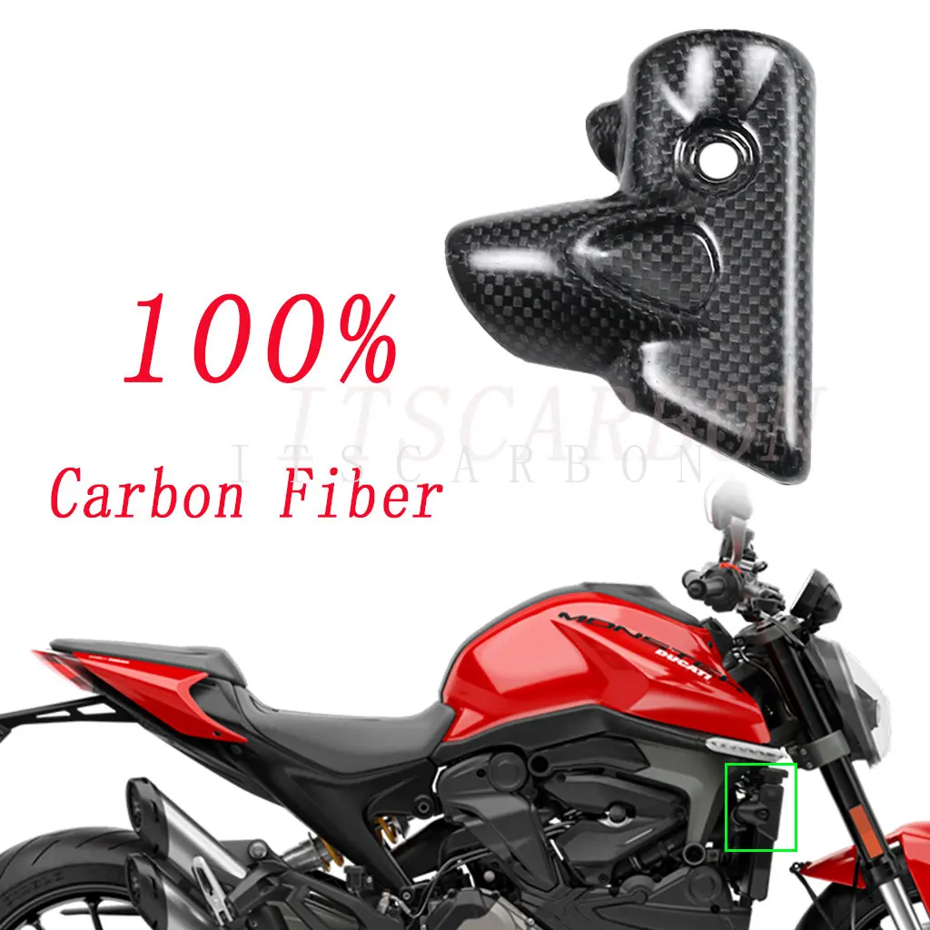 

For Ducati Monster 937 2021 2022 2023 100% Real Carbon Fiber Motorcycle Accessories Radiator Cover Fairing Part Kits