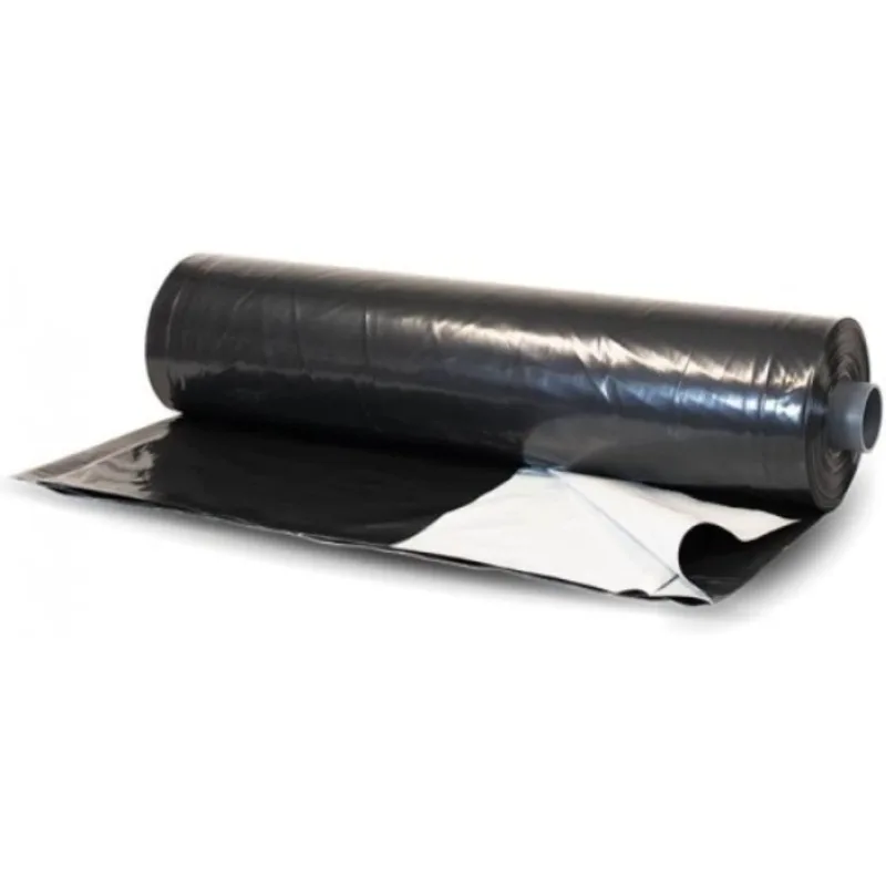 

Black/White Sheeting - 6 mil - (30' x 100') - Thick Polyethylene Drop Cloth Tarp Vapor Barrier, Painting D