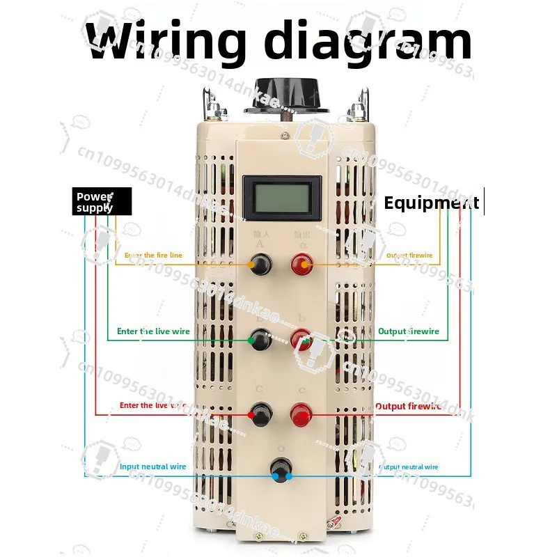 Three-phase Voltage Regulator 380V AC Current TSGC2-9KVA Digital Display 0-750V Step-up Adjustable Transformer 15KW