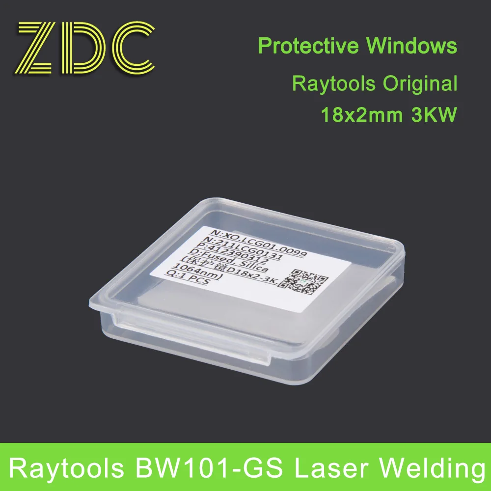 10Pcs/Lot Raytools Original Laser Protective Lens/Windows 18*2mm 3KW 211LCG0131 For Raytools Ospri QILIN HW970 Welding Head