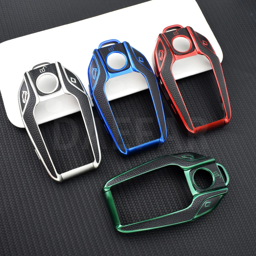 For BMW G30 G12 G11 G32 G31 5 7 Series I8 I12 I15 G01 X3 X4 G02 G05 X5 G07 X7 LED Display Leather Car Key Case BAG