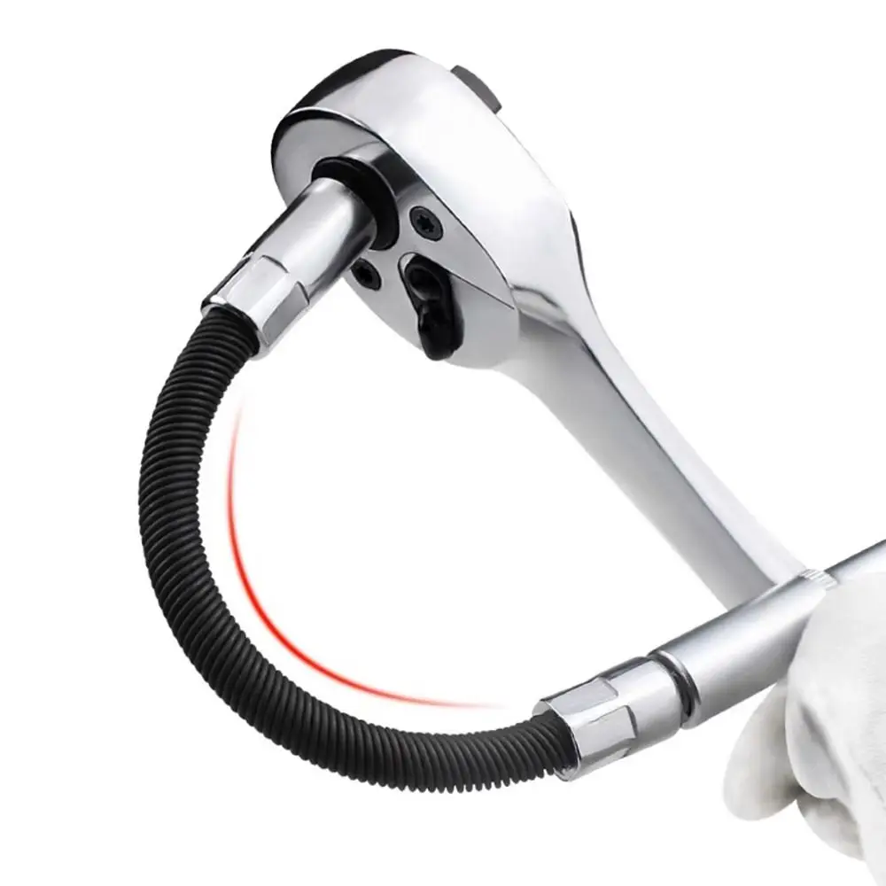 Flexible Shaft Drive Extension Bar Conversion Head Ratchet Wrench Post Extension Rod 1/4 3/8 1/2 High Torque