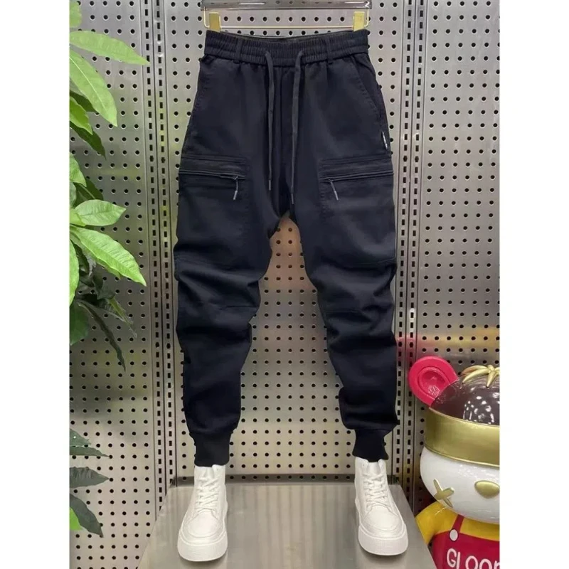 

Work Pants Men's Autumn and Winter New Fashion Trend Large Pocket Casual Loose Versatile Elastic Harem Pants