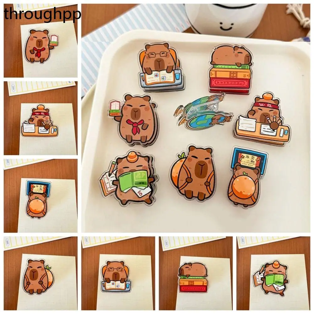 

Double Sided Cute Paper Clip Creative Capybara Acrylic Clip Stationery Office Supplies