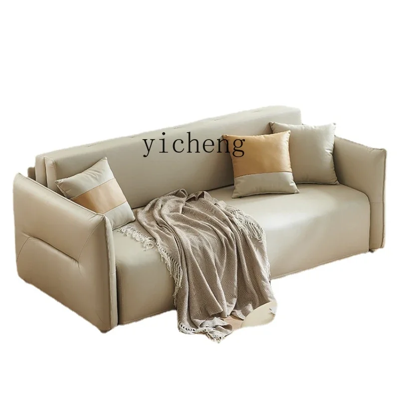 

XL Multifunctional Silicone Leather Double Sofa Bed Dual-Use Living Room Foldable Storage Sofa