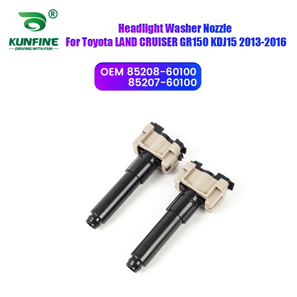 

Car Headlight Front Bumper Washer Spray Nozzle Jet Headlamp Pump Cover For Toyota LAND CRUISER 2013-2016 85208-60100 85207-60100