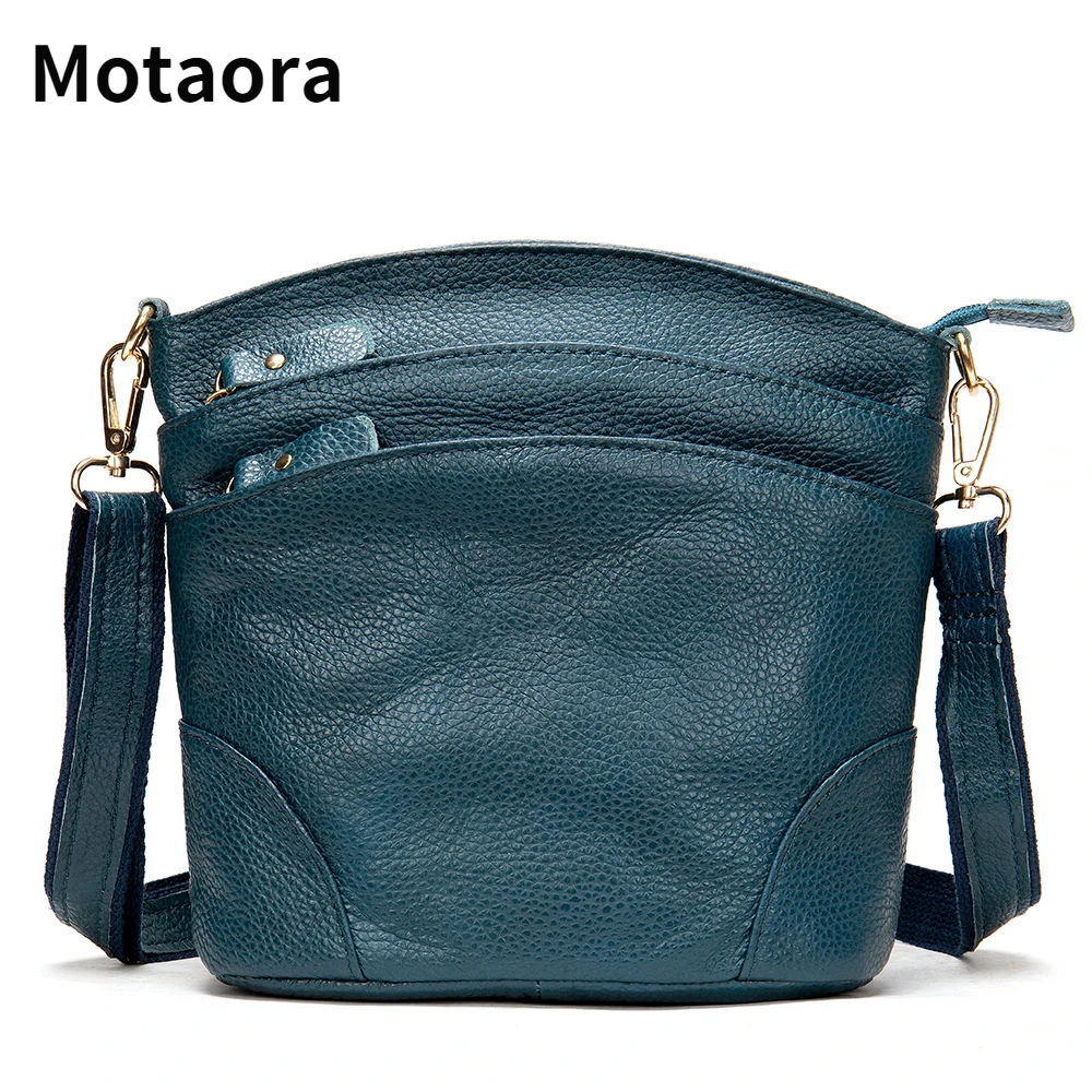 MOTAORA Genuine Leather Small Women Messenger Bags Women\'s 2024 Trend Crossbody Shoulder Bags Phone Bag For Girls Bolso Hombre