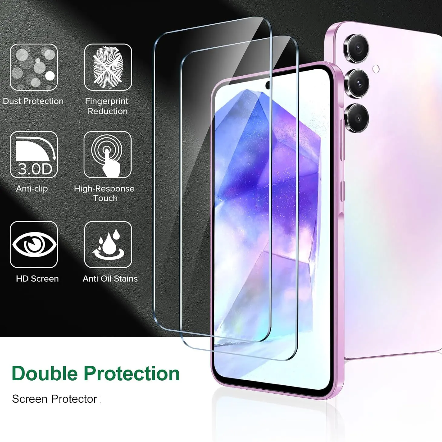 1/2/3PCS Tempered Glass Screen Protector For Samsung Galaxy M54 M14 M34 5G M52 M22 M02 M10 M30 F12 F23 F42 F22 F62 Protect Glass