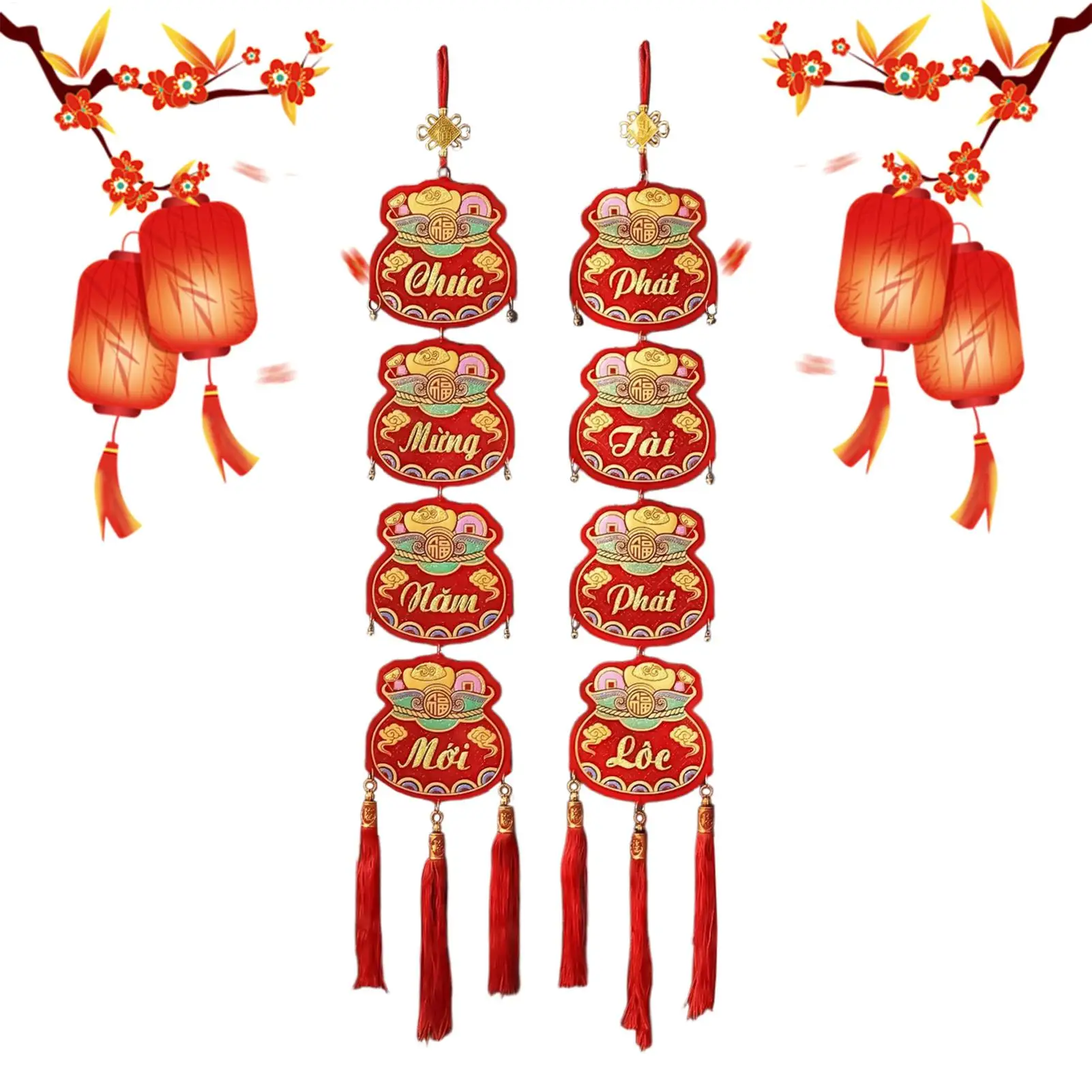 베트남식 걸이 장식 2026 새해 장식 봄 축제 펜던트 창문 문 커플렛 파티 액세서리