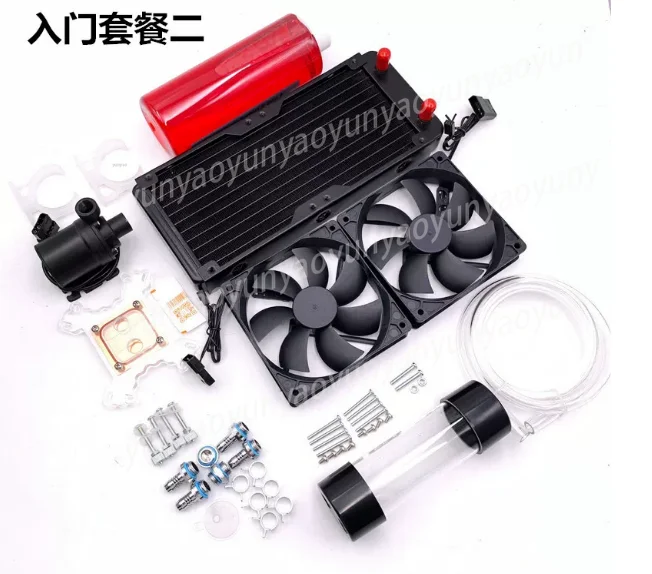 DIY PC Water Cooling Kit CPU GPU Liquid Cooler Radiator Efficient Cooling for Custom Gaming Computer Builds