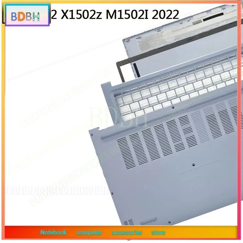 For X1502 X1502z M1502I 2022 12th Laptop LCD Back Cover Front Palmrest Upper Top Lower Bottom Case Hingecover