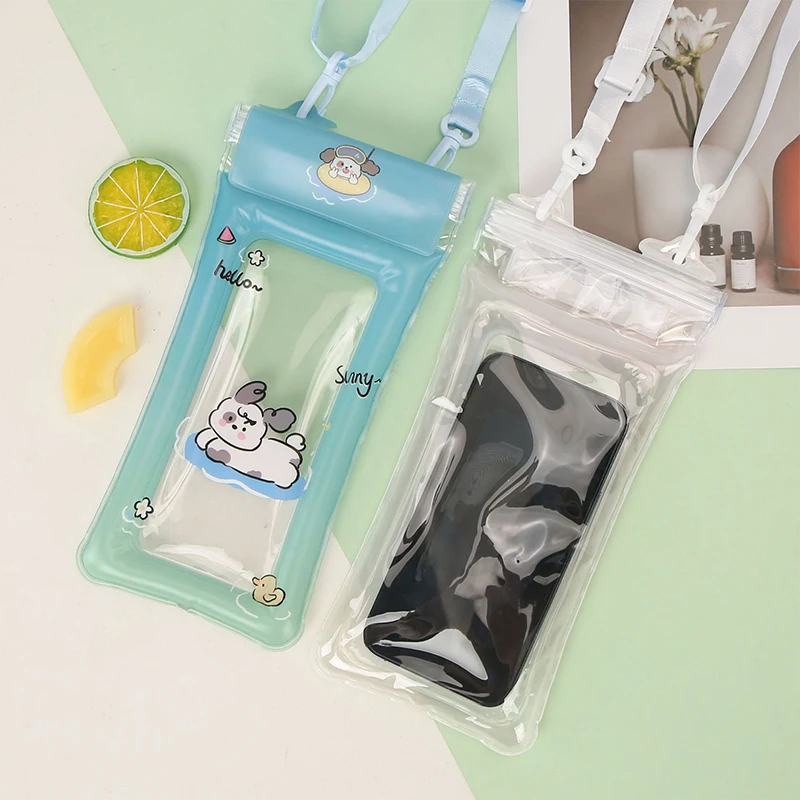 사랑스러운 카피바라 방수 폰 파우치 7.2인치 범용 만화 에어백 보호대