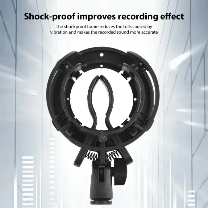 Plastic Microfoon Shock Mount Universele microfoonclip Condensorveerclip voor microfoonhouder Geveerde flexibele microfoonhouderklem