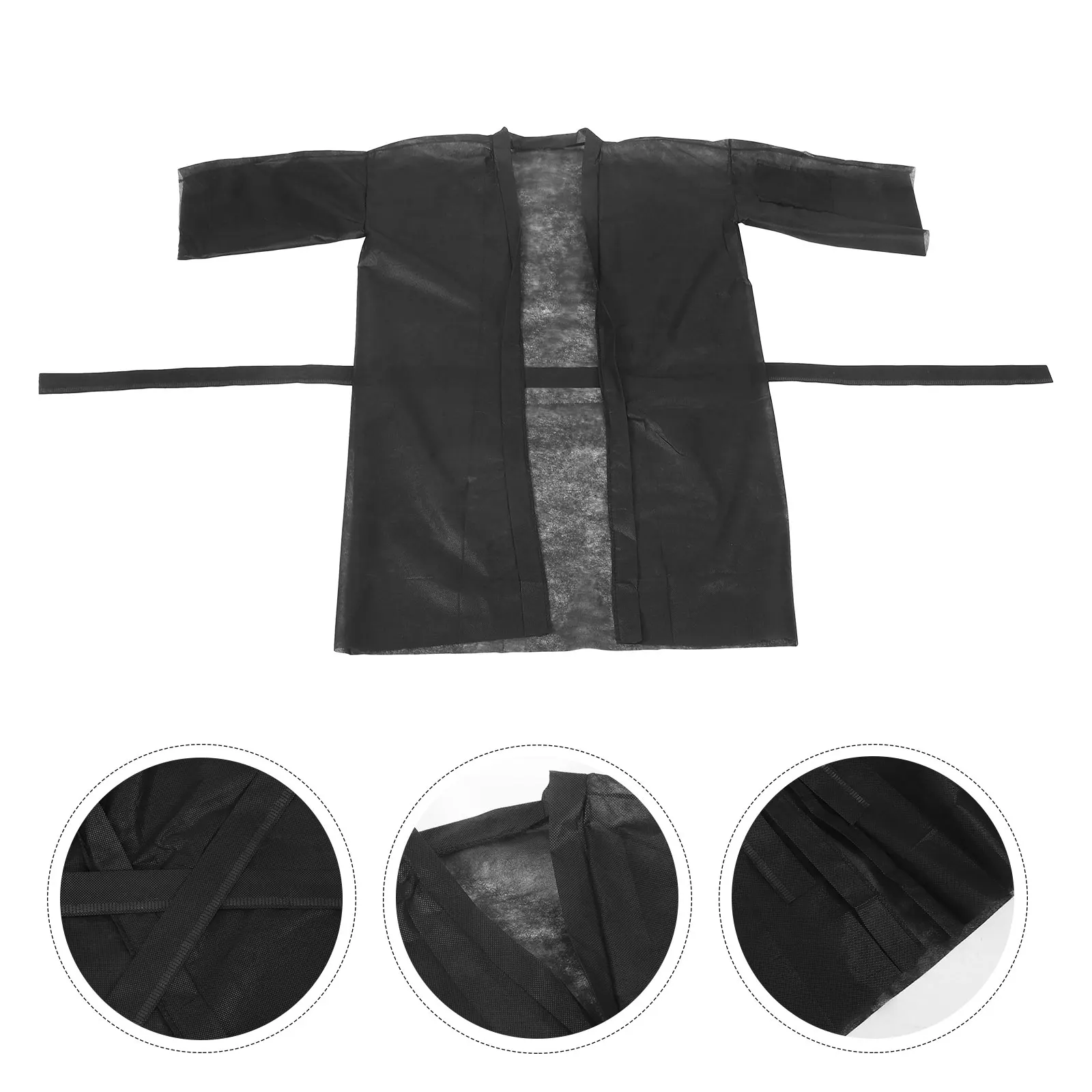 

5pcs Disposable Disposable Robe Spa Wraps Salon Sauna Clothes Nonwoven Spa Robes Bath Dress Durable Single Use Body Wrap