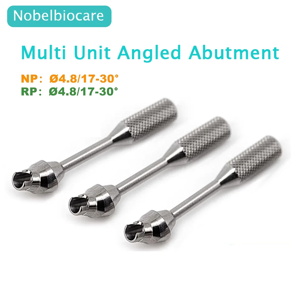 10Pcs Nobel 17/30° Multi Unit Angled Abutment Compatible Ti Grade 5 Internal Connection Screw Retained Platform Transfer Lab Kit