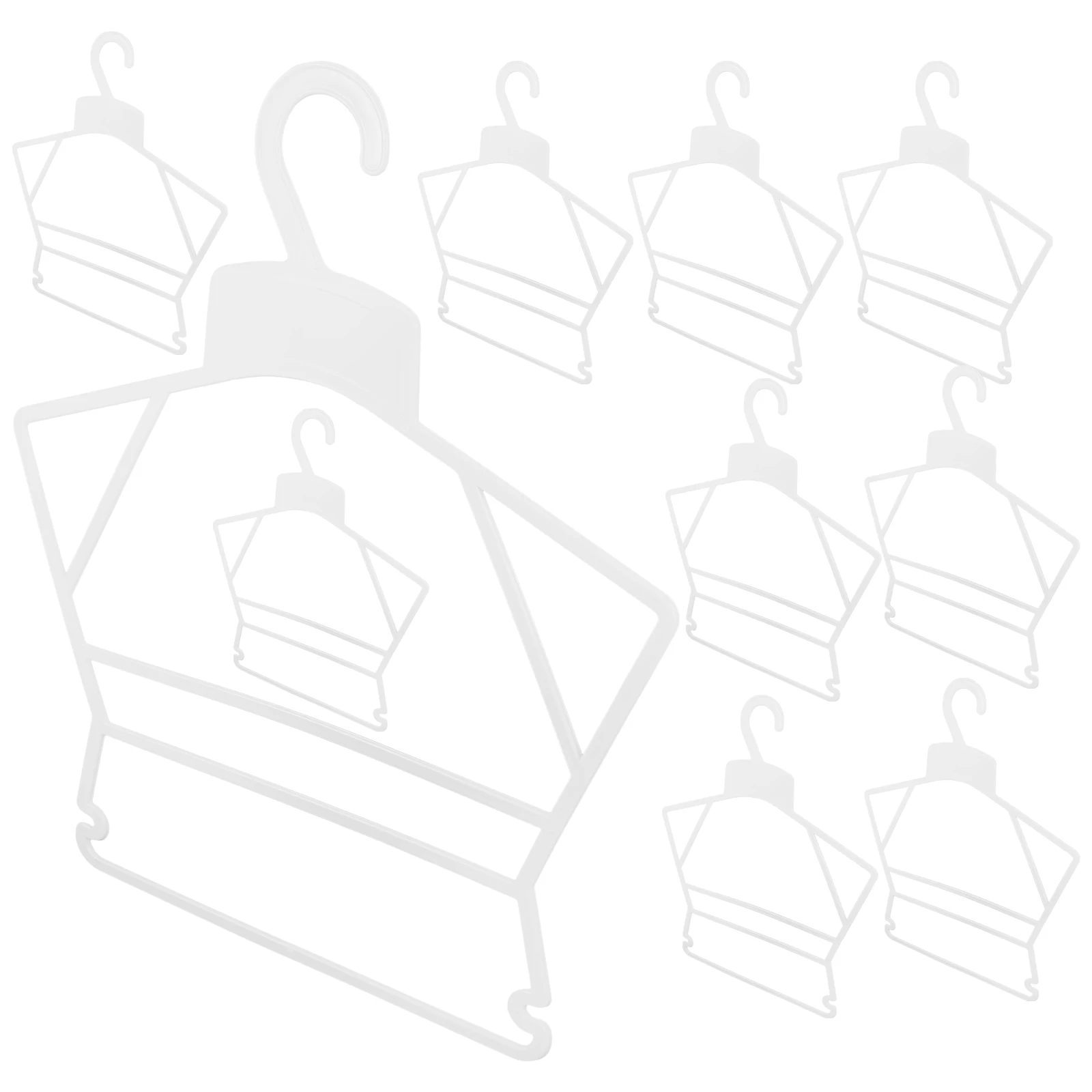 

10pcs Hangers for Baby Kids Clothes Plastic Hangers Kids Clothes Toddler Swimsuit Set White Closet Storage Hanger
