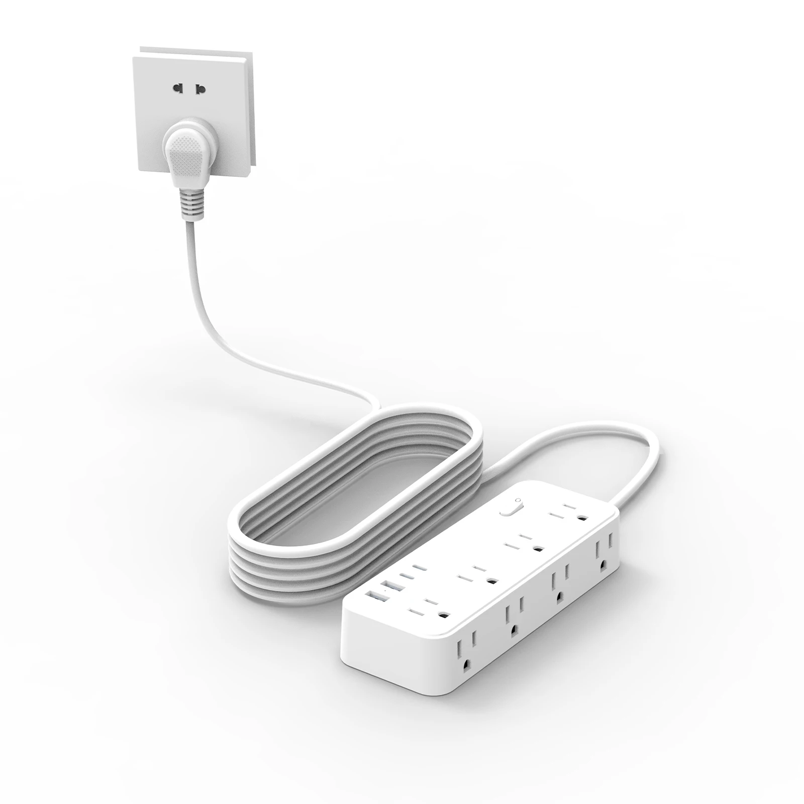 

Многопозиционный удлинитель длиной 1,5 м с 12 розетками и 4 USB-портами, мощность 2500 Вт, огнестойкий материал для ПК, защита от напряжения USB