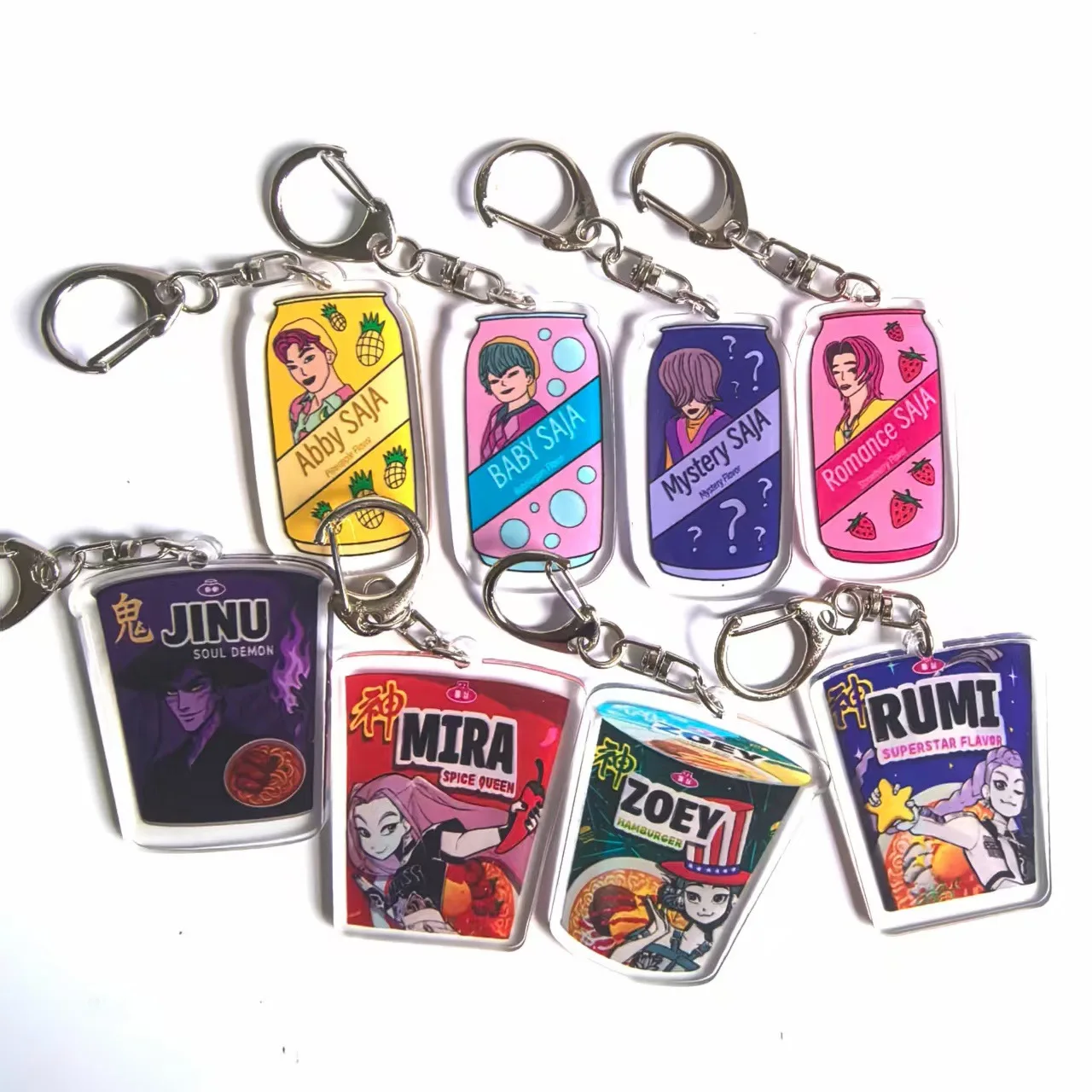 

KPOP Demon Hunter Saja Boys Acrylic Keychain Pendant with High Beauty and Cute Decoration Small Gift Keyring
