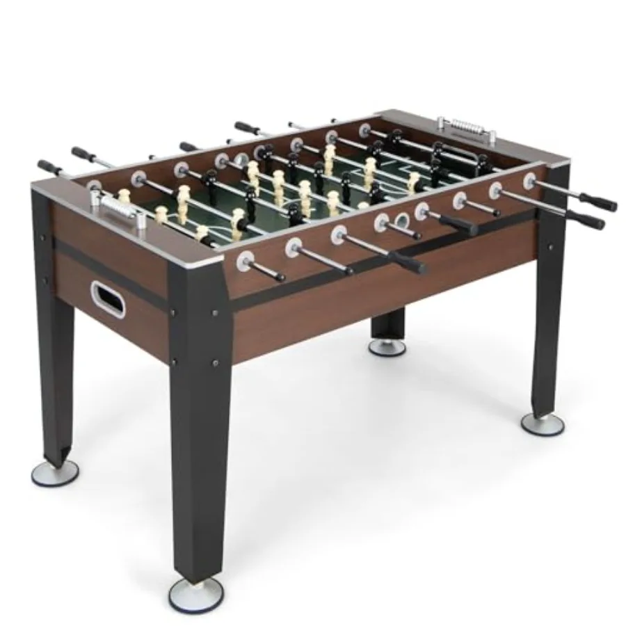 

54" Foosball Table for Adults Full Sized Game Tables with 2 Balls Wood Arcade Soccer Table Game for Indoor Game Room Family Nig