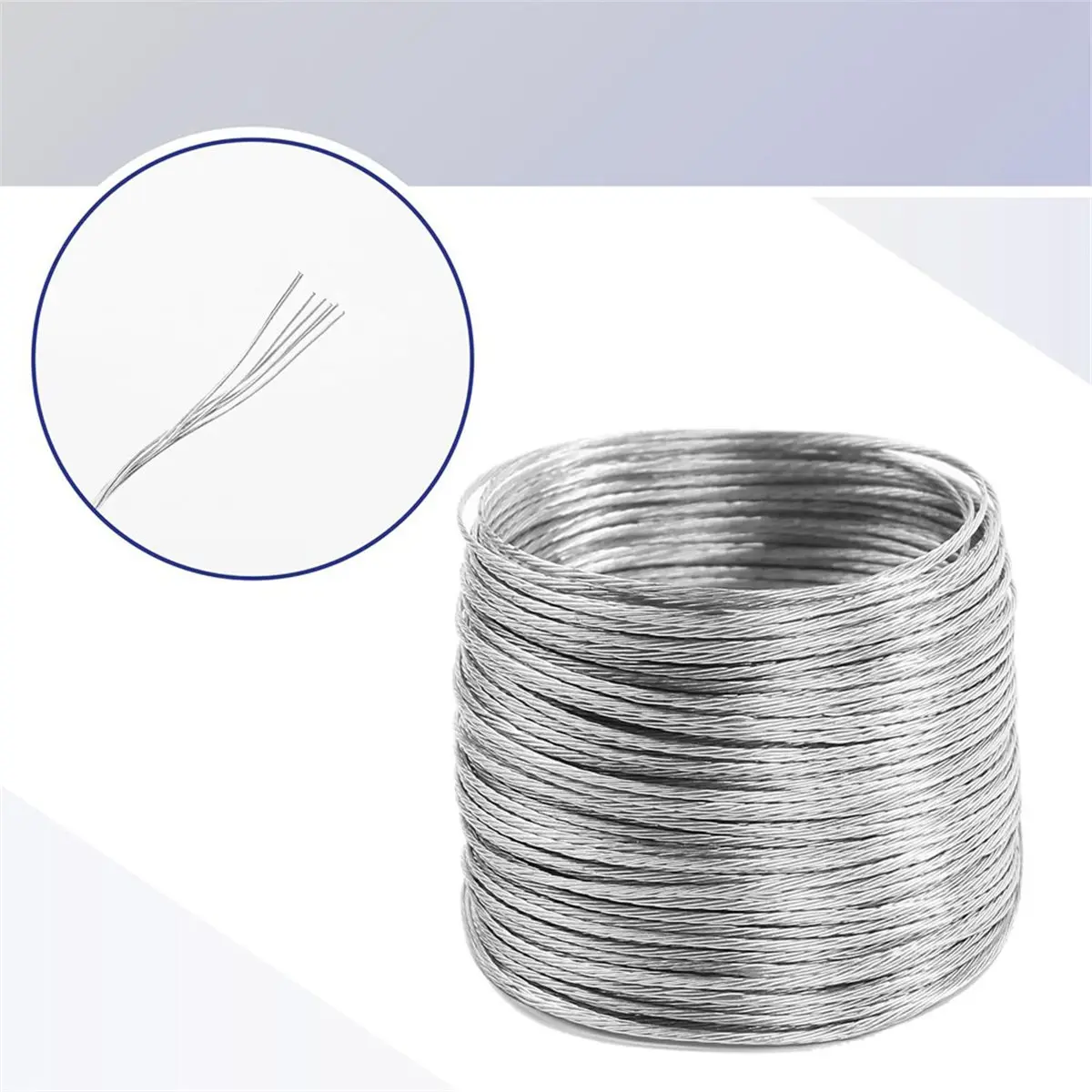 Picture Hanging Kit, 100 Feet Braided Hanging Wire, 20x D Ring Picture Hangers and 20x Crimping Loop Sleeve