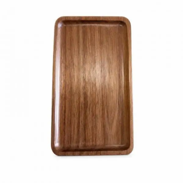 2-4pack Grain Acacia Wood Tray | Rectangular, Wood Tray with Raised rims, for