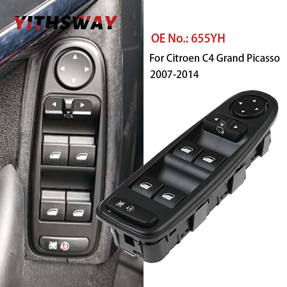 6554YH Master Electric Power Window Control Switch for Citroen C4 Grand Picasso 2007-2014 Mirror Control Button Car Accessories