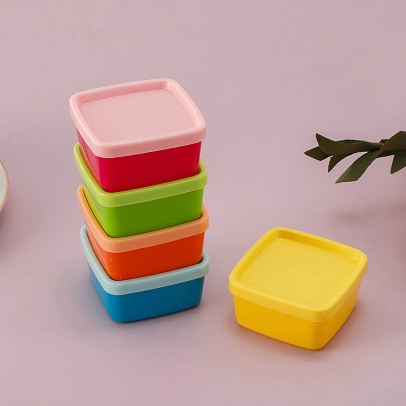 5 ชิ้นกล่องคุกกี้ของขวัญสายรุ้งสีเก็บซอสกล่องต่างๆ Desk Organizer Multi - function Sundries Bin Candy งานแต่งงานกรณี