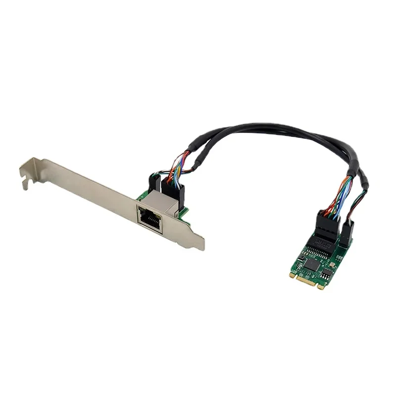 كابل نحاسي M.2 B+M أحادي المنفذ 2.5G / محول شبكة خادم سباق التحكم الصناعي RJ45 I225-V B3