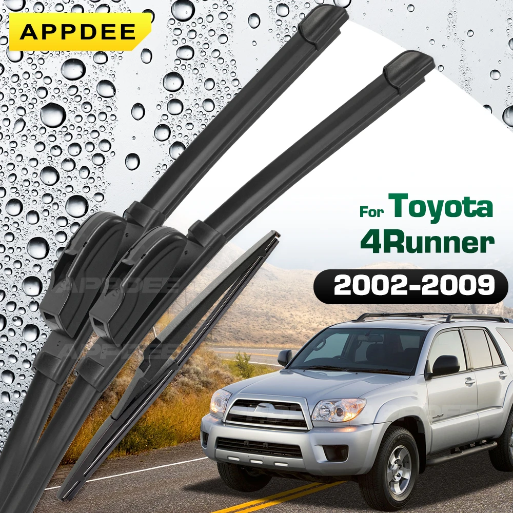 

Силиконовый и резиновый дворник для Toyota 4Runner MK4 2002-2009, передние и задние щетки стеклоочистителя, щетки для лобового стекла, окон