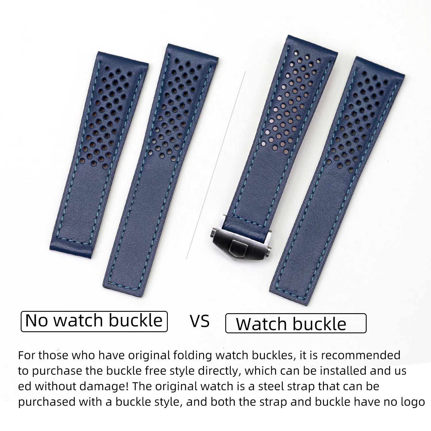 SAUPPO Suitable for TAG Heuer MONACO Men Watch Band Top Layer Leather Belt Calf Skin Leather Watch Accessories with Clasp