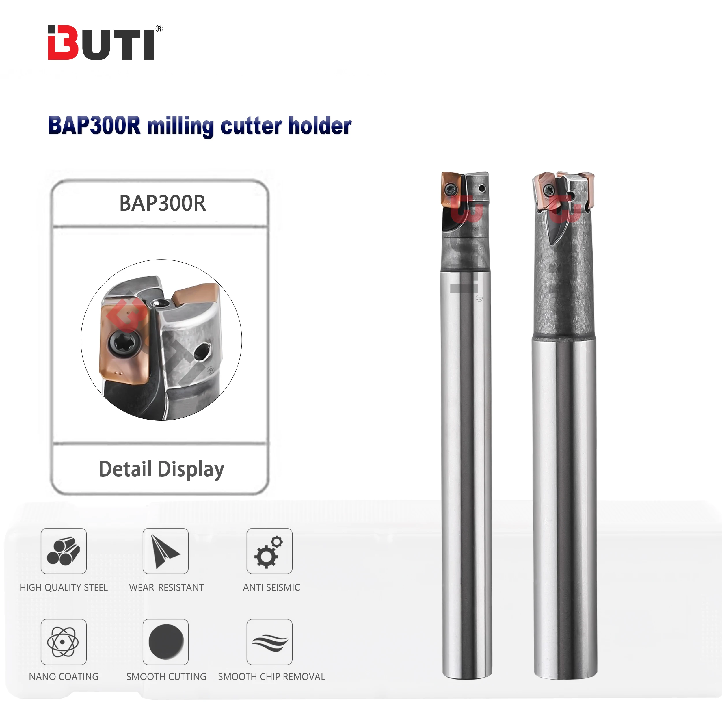 Machining Center Right Angled Square Shoulder Milling Cutter Holder BAP300R C15/16/22 Seismic Hardened CNC Milling Cutter Holder