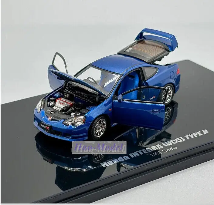 LCD 1/43 For Honda INTEGRA DC5 TYPE R Model Car Alloy Diecast Metal Kids Toys Boys Birthday Gifts Hobby Display Collection Blue