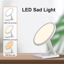 SAD Light Therapy Lamp with Wireless Charge 6 Brightness Daylight Sad Lamp Touch Control 10000LUX Night Light Adjustable Bracket