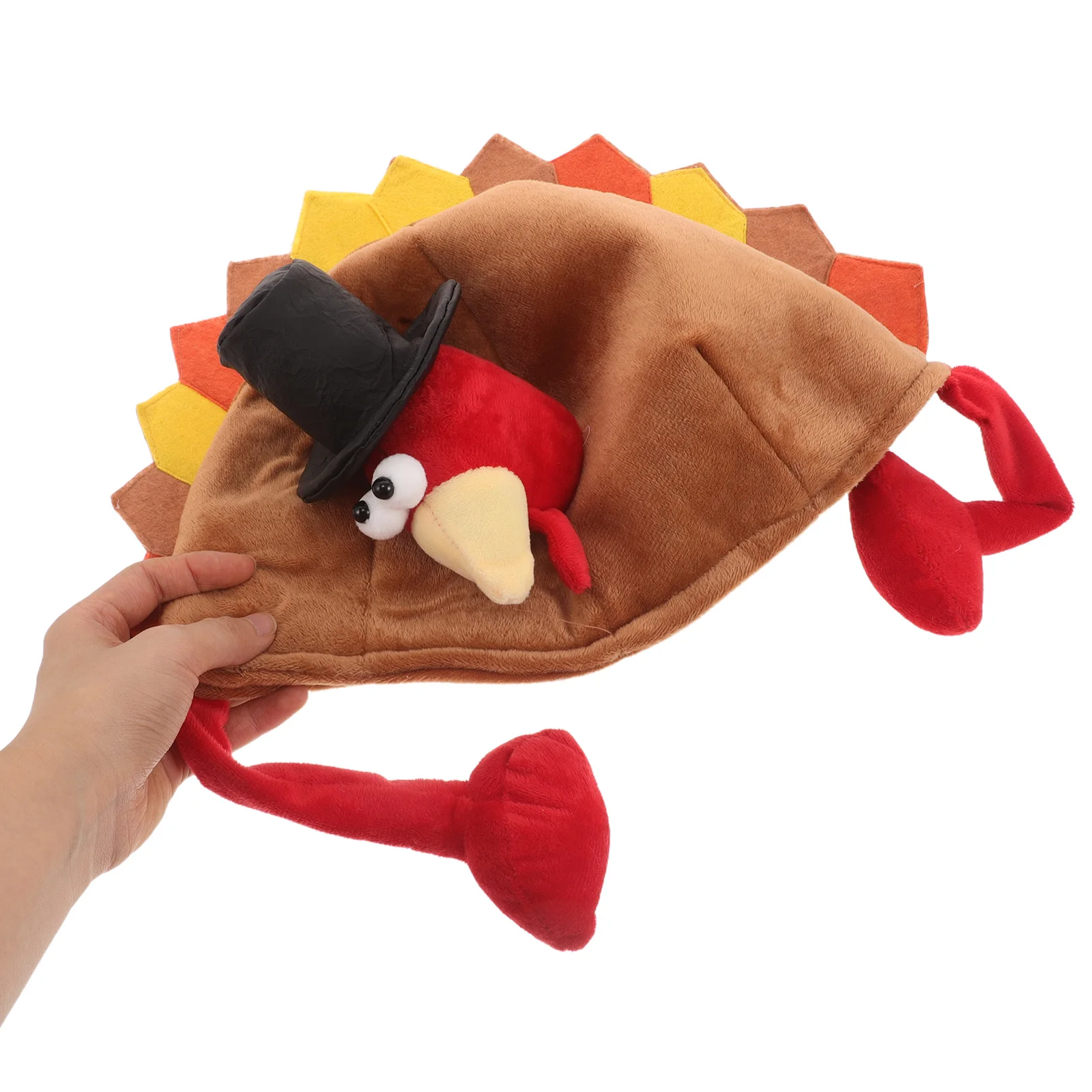

Turkey Hat Adult Soft Comfortable Thanksgiving Party Favor Supplies Holiday Costume Decoration Photo Prop Thanksgiving Party Hat